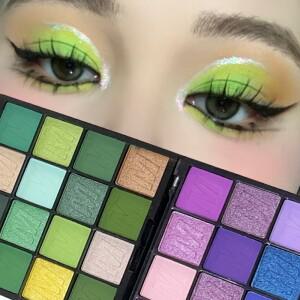 그린 블루 아이 섀도우 팔레트 메이크업 방수 지속 쉬머 파우더 안료 매트 글리터