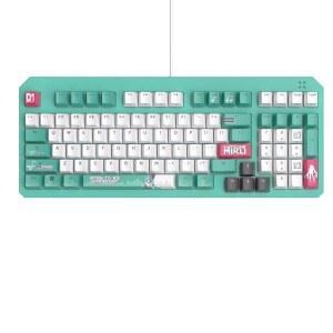 ASUS TUF Gaming K3 Gen - Plate, Compact Wired Aqua Hatsune Keycaps, Switches, RGB Layout, USB Top Rated, Support 97-Key IP57 Keyboard Edition II PC/Mac Optical-Mechanical PBT Detachable Miku