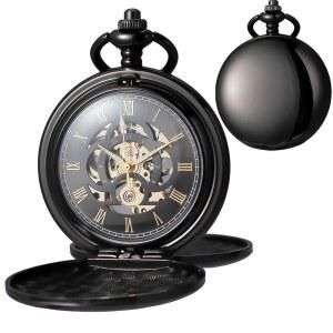 체인 레트로 매끄러운 클래식 핸드윈드 로마 숫자가 있는 더마흐트 기계식 포켓 워치 남녀용