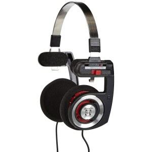 [미국배송] 여행 가방이 포함된 코스 포르타 프로 헤드폰 이어폰 레드 핫 접이식 디자인