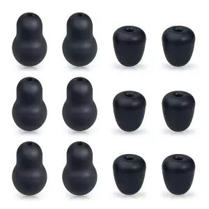 라이트만용 12Pcs 청진기 이어팁 교체 클래식 III 심장학 3 4 IV와 호환되는 소형/중형 소프트 블랙