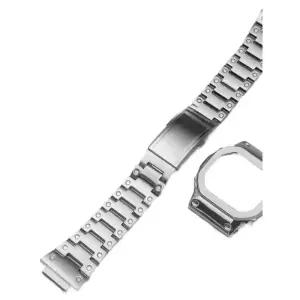 5600 메탈 커스텀 스트랩 GW-5000 호환 베젤 실버 세트 5035 DW5600