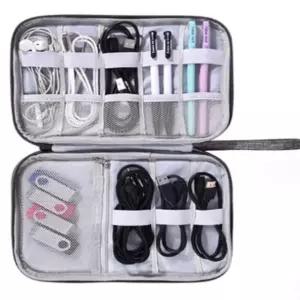 스마트폰 케이블 충전기 여행용파우치 블랙 (WFKAC23)