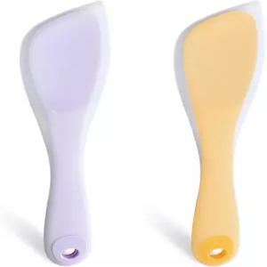 실리콘 병 주걱 땅콩버터 사워도우 잼 인 스몰 용기 블렌더 및 베이킹용 10인치 좁은 세트(노란색 1개