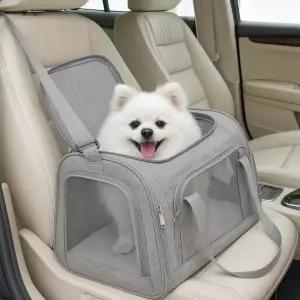 모벨로 두 개의 입구가 있는 반려동물 캐리어 ？ 고양이와 소형견을 위한 상단 및 측면 개방 소프트 사이드