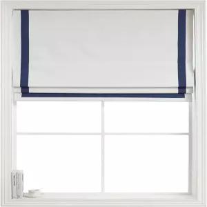 윈도우용 일상 축하 로마 색상 100 암막 무선 풀다운 실내 리본 테두리 블라인드 네이비 30인치 W X 64인치