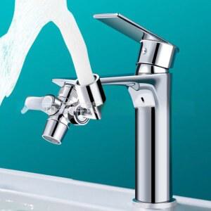 듀얼분사 워터탭 2개 다용도 세면대어댑터 수도꼭지 세안대 1080 수도연결어댑터