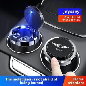 g70 제네시스 창세기 G70 GV80 자동차 용 내화 금속 내부 뚜껑 재떨이 커버 액세서리 장착