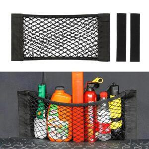 차량 신발보관 자동차 트렁크 수납용 범용 신축성 메쉬 카고 네트, 탄성 벽 스티커 정리 파우치 가방 - 차