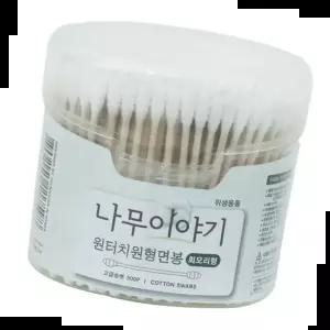 뷰티소품 나무이야기 원터치 원형면봉 회오리형 300p