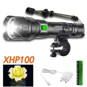 XHP100 LED 자전거 전조등 라이트 랜턴 손전등 안전등 캠핑용품 미니 줌라이트 작업등 조명