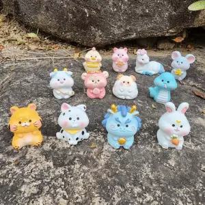 피규어 장식 미니어처 12간지 소품 행운 12지신 십이지