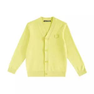 아크네스튜디오 페이스 로고 가디건 옐로 C60038 DO1