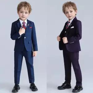 싱글 버튼 윈도우 페인 체크 패턴 정장 턱시도 풀세트.