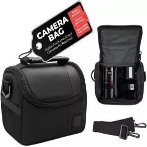 캐논 소니 올림푸스 삼성용 Acuvar 소형 소프트 패딩 카메라 가방 DSLR 장비 휴대용 케이스 어깨끈 포함