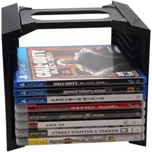 CD DVD 랙 디스크 비디오 게임 보관 타워 - PS4 슬림 프로용 영화 케이스 카세트 테이프 진열대 울트라-L