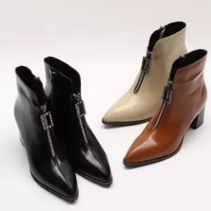 롱부츠 로우힐 여자롱부츠 가을 발목구두 여성화 힐