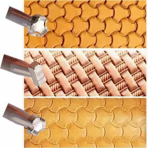 판시욘 가죽 우표 공예 작업을 위한 전문 도장 도구 3팩