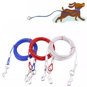 튼튼한 대형견 와이어 리드줄 6mm 5m 목줄 산책용품애 강아지 개줄 강아지목 스텐 외출용 리드 PVC코팅