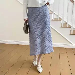 [하프클럽/]여자 고무줄 레이스 데일리 롱 트임 스커트