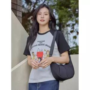 매장정품 TOPTEN 탑텐 여성 [피너츠] 헤비웨이트 코튼 크루넥 T 반팔 _MSG2TS2004 MSG2TS2004 1003666