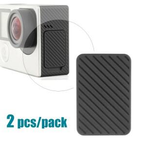 QIUNIU 2 개/몫 GoPro Hero 3/3 +/4 용 USB 사이드 도어 보호 커버 교체 Go 액세서리 실버/블랙