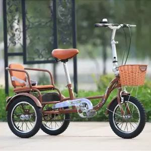 삼천리 세발자전거 성인용 할머니 역삼륜 바구니 짐칸 블랙 폴딩