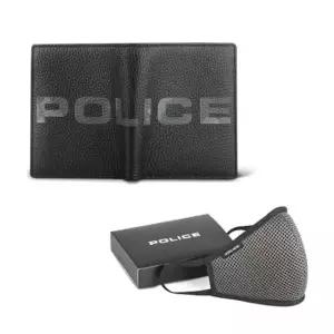 POLICE CAMOU BI FOLD COIN NOTRH MORASS WALLET PT3348008 WITH ARMOUR MASK COMBO SET