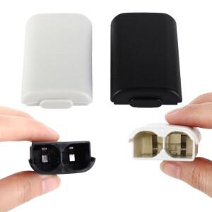 [호환품]컨트롤러 무선 게임 패드 검정 흰색 배터리 케이스 Xbox 360 뒷문 팩 커버 용 AA