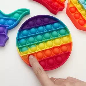 푸쉬팝버블 뽁뽁이/저가형X/kc인증 레인보우 팝잇