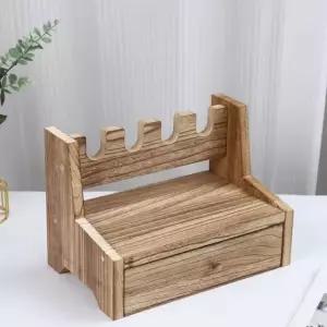 프리미엄 원목 철제 총보관 핸드건 진열대 사격장 목재 권총 거치대 서랍 없음