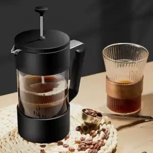 내열유리 커피콩 프렌치프레스 커피추출기 1L 우유거
