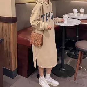 [오노마] ONM 후드롱원피스 모자달린 간절기 캐주얼 카페갈때 기모 (S11101810)