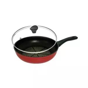 키친아트 하우스쿡 칼라 코팅 후라이팬30cm-유리커버