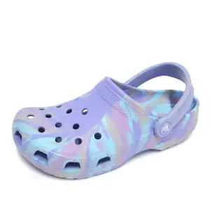 [크록스]클래식 마블 K 여성 클로그 샌들 슬리퍼 글리터 블루 207464-5Q7 911394
