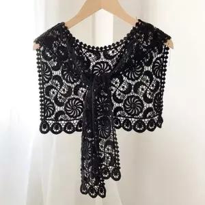 여성 레이스 숄 케이프 니트 머플러 가디건 여성가디건코디 봄철가디건 머플러코디