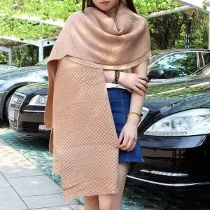 [콩심팥심]여성용 숄 갈색 숄원단 겨울