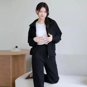 르포엠 최초가 99,900원에디트 기모 후드 집업스트레이트 팬츠 셋업