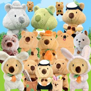 쿼카인형 라떼 뚱카 제주도 도토리 연필꽃이 한라봉 잎사귀쿼카 행복한 애착 동물 다람쥐 인형