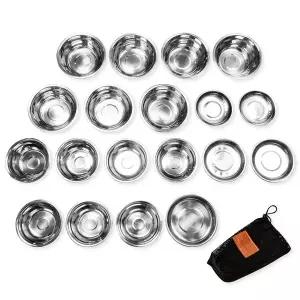 [하프클럽/벅703]BUCK703 스텐 캠핑식기 19P세트+파우치(6-7인용)