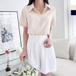 ONM KSS 2602 차르르실키 여름반팔블라우스