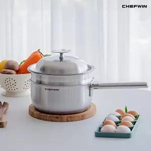 [쉐프윈]쉐프윈 304STS 올인원 스마트쿠커 이유식 작은 냄비 18cm