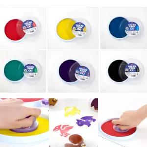 스템프 잉크패드 (6종세트) 워셔블 컬러 모형 도장 찍기놀이