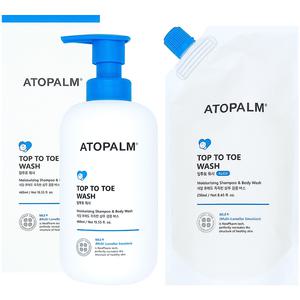 아토팜 탑투토 워시 460ml + 250ml 리필 베이비바디워시 유아샴푸