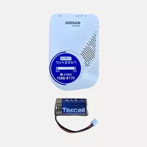 197번 수산홈텍 CO 가스누설경보기용 CR123A 3V 1500mAh 배터리 검빨 /교체용 /일산화탄소 감지기