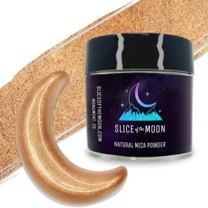 달의 조각 청동 천연 미네랄 미카 파우더 0.42온스(12g) 개인 또는 전문가용 - 화장품 에폭시 수지
