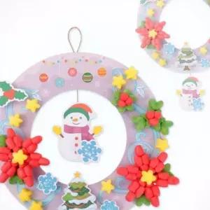 K40 콘 겨울을 담은 리스 만들기 5인용 옥수수깡 물로