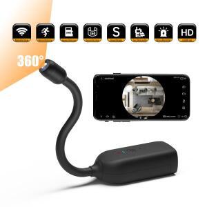 4K 360도 무선 Wifi IP P2P 카메라 원격 감시 비밀 미니 양방향 오디오 모션 감지 스파이 캠