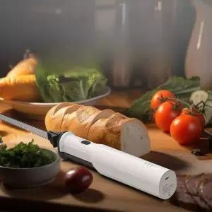 전동 빵칼 베이커리 절단 무선 나이프 손목 하얀색 썰기 케이크