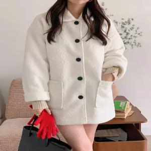 [하젤]리베로 부클 하프코트_S4441